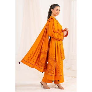 Traje de Satén Jacquard de 3 Piezas con Dupatta MJ-52064 - Product Image 2