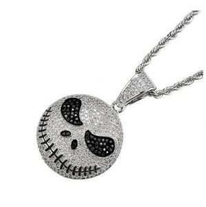 Iced Out Skull Pendant with <b>Crown</b> | Gold Tone & Ruby Eyes | Hip Hop Jewelry | Bling Statement Necklace Charm - Product Image 5