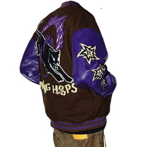 Fabricants de vêtements sur mesure Veste universitaire Letterman à manches en cuir PU personnalisée pour hommes Vestes universitaires pour hommes - Product Image 4