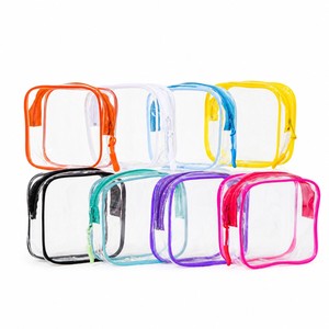 Sac de toilette transparent en PVC, pochette de voyage imperméable, sac de rangement pour maquillage transparent - Product Image 1