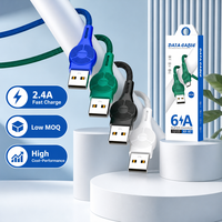 Kabel Pengisian Cepat USB ke Micro USB XF-97M 6A dengan Konduktor Tembaga Murni dan Jalinan Nilon untuk Komputer dan Ponsel