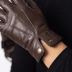 Guantes de Conducción de Cuero Forrados de Lana, Forro de Piel de Cabra, Logotipo Personalizado OEM, Venta al Por Mayor - Product Image 4
