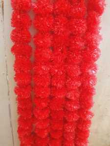 Guirnaldas de flores de caléndula artificiales decorativas hermosas de calidad superior para fiesta de boda Diwali Mala decoración del hogar Multicolor - Product Image 5