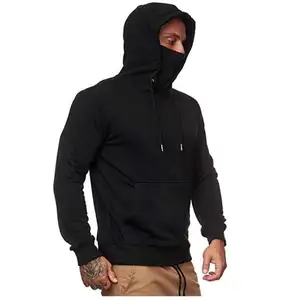 2024 oversized hoodies with masked big pockets sweatshirts fashion gym thin long sleeve hooded hoodies