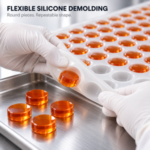 Molde Redondo de Silicona de 2.5 mL, 19.8 mm de Diámetro de Cavidad y 187 Cavidades para Desarrollo de Productos de Confitería - Product Image 5