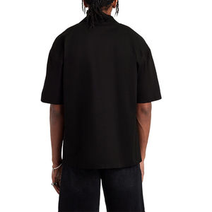 High Quality Winter Woven Oversized V Neck Rhinestone Palm Shirt Set 100% Cotton Button up Black <b>Men's</b> Shirt <b>Shorts</b> Set - Product Image 3