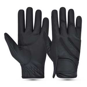 Guantes de equitación ecuestre de cuero puro para hombres y mujeres Agarre antideslizante para damas y niñas - Product Image 1