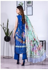 Vestido Punjabi elegante de manga larga para mujer Salwar Kameez bordado Lawn Kurti para fiesta o boda para verano o invierno - Product Image 6