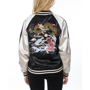 Chaqueta Bomber de Satén Personalizable de Alta Calidad para Hombre y Mujer, Cortavientos, Transpirable, con Logotipo Bordado Personalizado en la Parte Delantera, Chaquetas para Hombre - Product Image 3