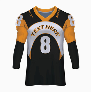 Ropa deportiva Camiseta de fútbol americano 100% Poliéster Sublimación Impreso Equipo Uniforme Ajuste personalizado para práctica y uso del juego - Product Image 4