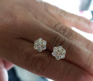 White Topaz Gemstone <b>Stud</b> <b>Earrings</b> Jewelry for Women Silver Boho Style Jewelry 925 Sterling Silver Trending Handmade <b>Earrings</b> - Product Image 3