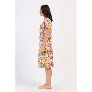 Vestido informal de manga corta con cremallera y bolsillo para mujer, para uso doméstico - Product Image 3