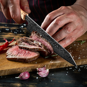 Cuchillos de Chef Profesionales de Acero Damasco Japonés PRESTIGE BLADES, Servicio OEM ODM para Pedidos al por Mayor Personalizados, Ambidiestros - Product Image 5