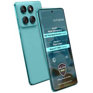 Điện thoại Edge 60 Fusion 5G màn hình 6.7 inch, RAM 8GB, bộ nhớ 256GB, hai <span class=keywords><strong>SIM</strong></span>, phiên bản toàn cầu, tình trạng mới, màu Amazonite - Product Image 1