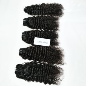 100% extensions de cheveux Remy vierges du temple indien non traitées cuticule alignée eau vagues profondes Styles 100% faisceaux de cheveux humains - Product Image 1