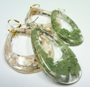 Pendientes de resina estilo bohemio hechos a mano con purpurina para mujer joyería de moda para bodas y fiestas - Product Image 2