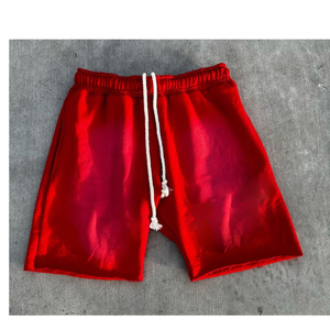 Pantalones Cortos Deportivos de Felpa Francesa de Algodón 100% de Alta Calidad, con Cordón Personalizado, Pantalones Cortos Simples de Lujo para Hombre - Product Image 3