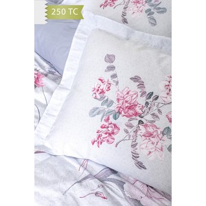 Ensemble de housse de couette en satin de coton mélangé au bambou Varol 250 TC - Motif floral - Taille double - Grande taille pour usage domestique - Product Image 3