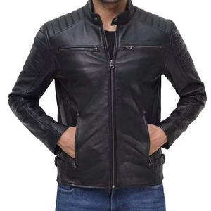 Chaqueta de Cuero Vacuno Genuino de Primera Calidad para Hombre, Chaqueta de Moda de Alta Calidad Totalmente Personalizada de Manga Larga - Product Image 3