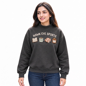Custom Embroidered Streetwear Soft Cotton Mockneck Crewneck Pullover Sweater <b>Jumper</b> <b>Fleece</b> Oversized Women Mock Neck Sweatshirt - Product Image 1