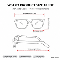 Lunettes Intelligentes Audio Polarisées Photochromiques Sans Fil à Oreille Ouverte pour Musique et Appels OEM ODM Logo Personnalisé