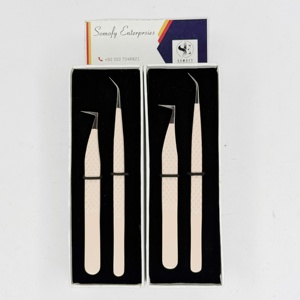 แหนบต่อขนตาสแตนเลสญี่ปุ่นแบบมืออาชีพ สีนู้ด ปลายไมโครไฟเบอร์ ยั่งยืน - Product Image 3