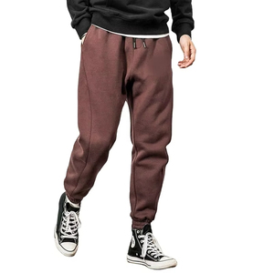 Pantalones rectos de pierna ancha personalizados, pantalones de chándal holgados de poliéster, pantalones de chándal holgados plisados para hombre - Product Image 5