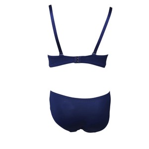 Conjunto de sujetador y bragas de espuma con aros para mujer - Azul - Product Image 2