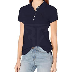 Oferta en línea Precio bajo Polo Camiseta 100% algodón Hecho en Pakistán Mujer Polo Camiseta Slim Fit Manga corta - Product Image 1