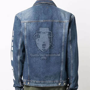 Vestes en jean pour hommes avec coton, style streetwear, logo de marque de haute qualité, prix les plus bas, design personnalisé, vestes en jean pour hommes - Product Image 4