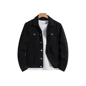 Veste en jean d'hiver en coton biologique pour hommes avec fermeture à glissière personnalisée Matériau en duvet Confortable Vêtements d'extérieur pour la saison froide - Product Image 3