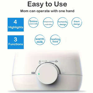 Calentador de Biberones Doble RealBubee, Esterilizador de Temperatura Constante para Bebés, Enchufe Estándar Europeo, Fuente de Alimentación de 220-240V, 1 Unidad - Product Image 5