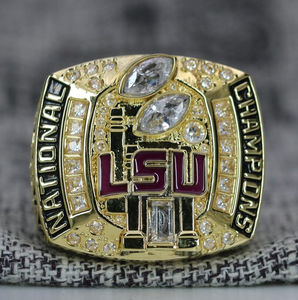 (LSU) Bague de championnat national de football universitaire en argent 925 avec diamant pour mariage et fiançailles - Product Image 1
