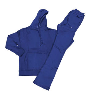 New Design Printing Sublimation Elegant Tracksuit for Women USA Size Pullover flare sweatpants full <b>zip</b> up <b>hoodie</b> tracksuit - Product Image 2