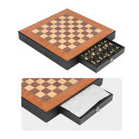 Piezas de Ajedrez de madera chapadas en oro brillante de Metal profesional personalizado de lujo, juegos de mesa, juegos de ajedrez de moda para interiores