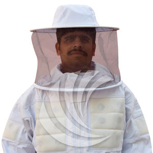 Veste d'apiculture en coton unisexe avec chapeau rond semi-ventilé respirant et voile en maille pour détection d'aiguilles pour adultes - Product Image 5
