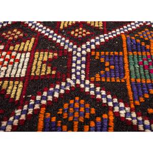 Tapis en laine noués à la main Nuray, motif géométrique Kilim, tissage plat pour la maison, le couloir, le salon, tapis en jute - Pae-4336 Gris Noir - Product Image 3