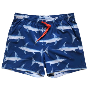 Shorts de bain pour hommes en tissu recyclé à séchage rapide, vente en gros, vêtements de plage personnalisés - Product Image 5