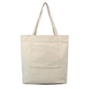 <b>Large</b> Eco-Friendly Recycled <b>Canvas</b> Grocery <b>Bag</b> Washed Relaxed with Letter Pattern Reusable Beach <b>Bag</b> for Advertising Shopping - Product Image 5