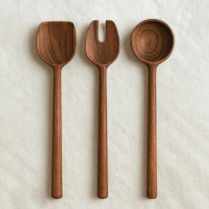Outils de cuisine multi-usage Spatules en bois Matériau naturel Outil de cuisson Spatule en bois pour la préparation des repas - Product Image 6