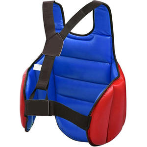 2025 vente chaude boxe entraînement porter des protecteurs du corps adultes PU véritable cuir épais karaté sport boxe poitrine garde unisexe - Product Image 2