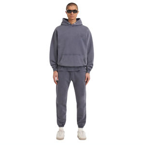 2025 chándal de lana tecnológica de algodón de alta calidad para hombre, diseño personalizable, conjunto de dos piezas de gran tamaño, chándal de invierno de talla grande - Product Image 1