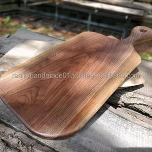Tabla para cortar queso de madera maciza de Acacia creativa, forma rectangular con diseño de mango múltiple, tabla para cortar y picar con logotipo personalizado - Product Image 5