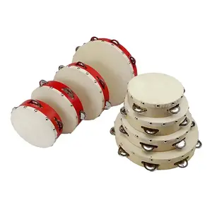 Fabriek Hand Instrumenten Kinderen Drum Jingle Bell Tamboerijn-Koop Tamboerijn Jingle Bell Drummaten 12