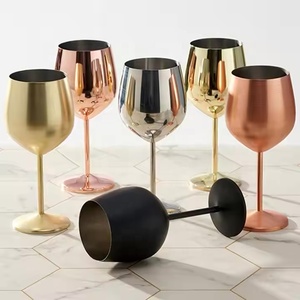 Verres à vin en acier inoxydable Divris 300 ml, gobelets ronds colorés, design moderne minimaliste, résistants aux chocs, pour les fêtes - Product Image 4