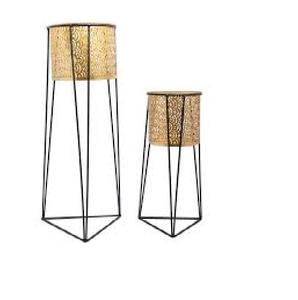 Pot de fleur argent métal aluminium plante Pot martelé décoratif fleur Vase inde métal jardinières ensemble - Product Image 4