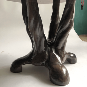 Table basse en bois massif sur mesure « Valencia » – Table de salon artisanale en dalle de bois dur naturel - Product Image 5