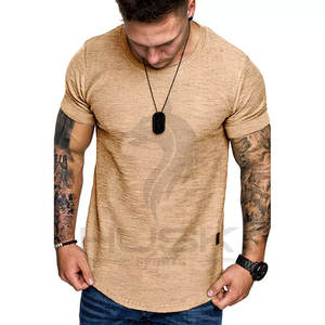 T-shirt uni en coton et Polyester pour hommes, bon prix, coupe Slim, entraînement - Product Image 6