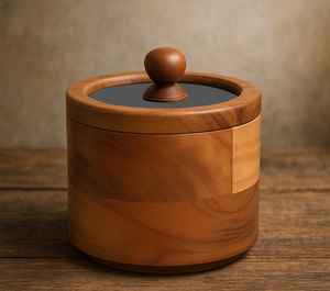 Premium Handmade Custom Wood Herbs Spice Salt Sugar <b>Bowl</b> Trendy Natural Wooden Box <b>with</b> Plastic Top <b>Lid</b> Party Luxury - Product Image 2