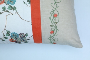 Taies d'oreiller carrées brodées en coton imprimé multicolore Motif de feuilles pures pour la maison Hôtels Jardins Intérieurs - Product Image 5